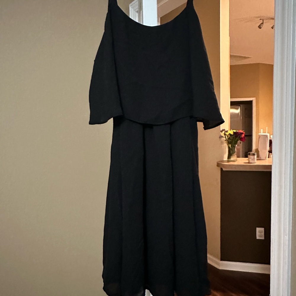 Rue21 Black Cocktail Sundress Cold Shoulder